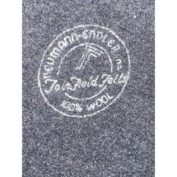 Tour Field Felts Black Wool Felt Hat Zig Zag Edge Cap One Size - Picture 5 of 5